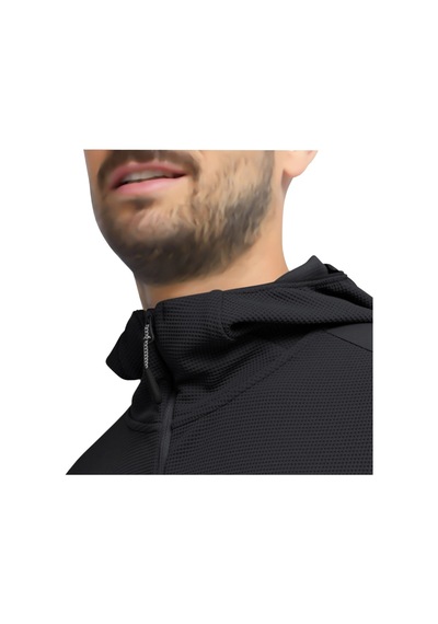 Jack Wolfskın Jack Wolfskin Ridge Hike Hooded Fz Erkek Siyah Polar Ceket 6000