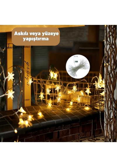 Yıldız Led Işık 5 Metre Dekoratif Aydınlatma Günışığı Yeni Nesil