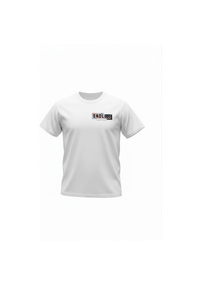 Urbantrendstore Unisex Minimal Desen Yazlık Desen Beyaz Tshirt Oversize Fit Rahat Geniş Salaş T-shirt Günlük Tişört