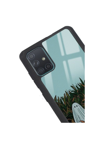 Samsung Uyumlu A71 Casper Tasarımlı Glossy Telefon Kılıfı Siyah