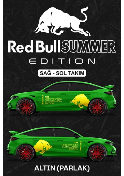Red Bull Summer Edıtıon Sticker - Yan Gövde Kaplama Seti Altın Parlak - 814954627