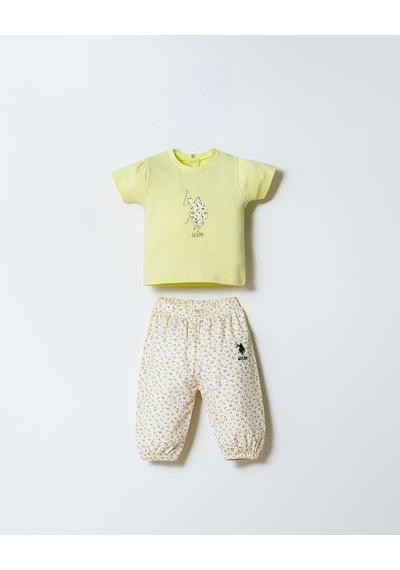 U.S. Polo Assn. Erkek Bebek 2 Li T-şhirt Takım Sarı-2355 Sarı
