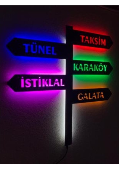 İstanbul Yön Tabela Led Işıklı Tablo