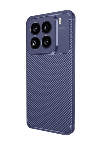 Xiaomi Mi 15 Pro Uyumlu Kılıf Auto Focus Karbon Kapak - Lacivert