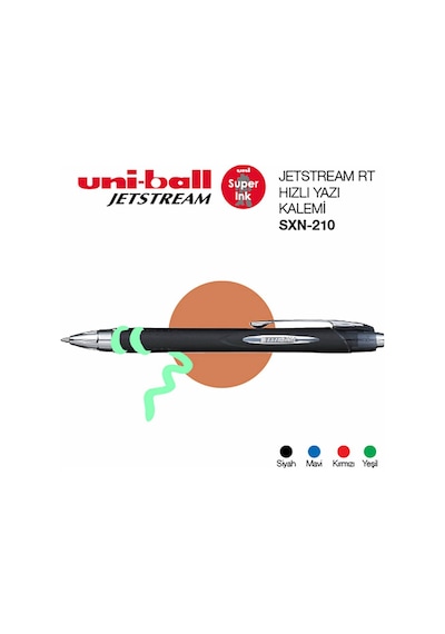 Sxn-210 Siyah Basmalı Jetstream 1.0 Kalem Çok Renkli