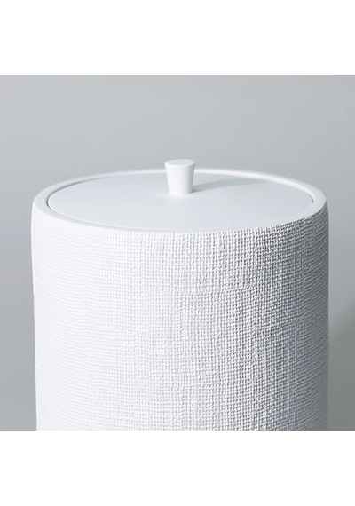 By Selim Natural Beyaz 5 Parça Polyester Banyo Seti Beyaz