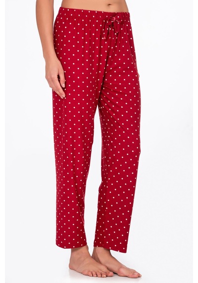 Kompedan Kadın Süet Puantiyeli Pijama Tek Alt Desen 5