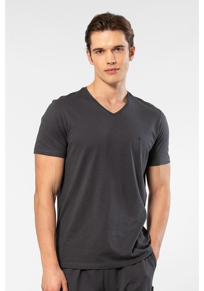 Cacharel Erkek V Yaka T-shirt 2170/antrasit Antrasit