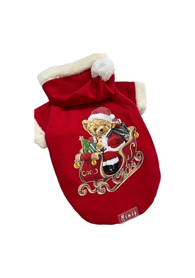 Miniş Sledge Teddy Küçük Orta Irk Köpek Yılbaşı Sweatshirt