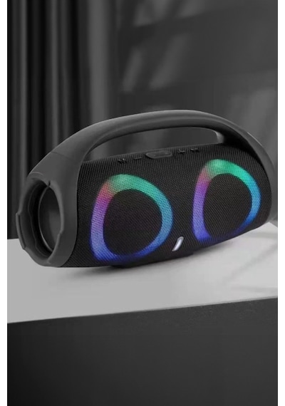 Thentech Büyük Şarjlı Taşınabilir Kumsal Partilerinde Kampta Kullanılabilir Kablosuz Bluetooth Hoparlör Siyah