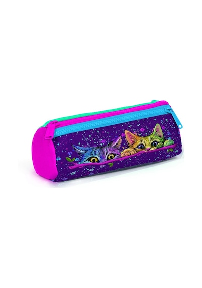 Coral High Kids Mor Pembe Kedi Desenli 3 Lü Okul Çanta Seti Set0123732