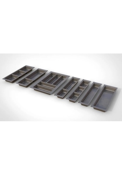 Mutfak, Modüler Kaşıklık Seti, Antrasit, 104 x 48 cm (Enden-Boydan 3,5 cm Kesilebilir)