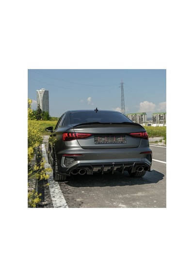 Audi A3 Sedan 2020+ Spoiler Piano Black Bagaj Üstü Spoiler Eki