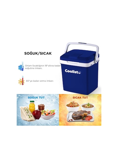 Coolist Clt26 12volt/220volt Ac/dc 26 Litre Sıcak/soğuk Oto Buzdolabı Fr Clt26