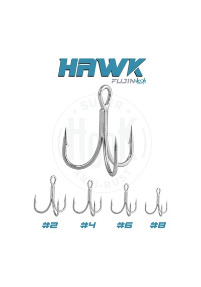 Fujin Hawk Süper Anti-rust Üçlü Kanca 4 No