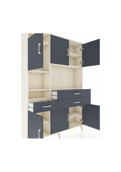 Arges Dolap 9 Raflı 3 Çekmeceli 6 Kapaklı 132x30x195 Aytaşı-antrasit/antrasit Antrasıt/antrasıt Arges Dolap 9 Raflı 3 Çekmeceli 6 Kapaklı 132x30x195 Aytaşı-antrasit/antrasit Antrasıt/antrasıt