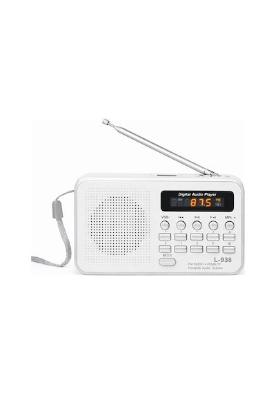 L-938 Şarjlı Taşınabilir Fm Radyo Dijital Ekranlı Usb/tf/sd/aux Destekli Bl-5c Bataryalı