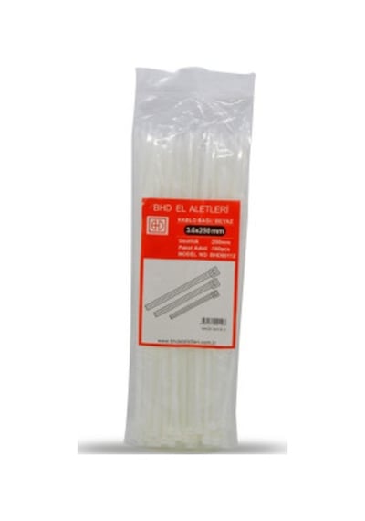 Plastik Çırt Kelepçe 100 Parça Beyaz 3.6x250mm 5705 Diğer