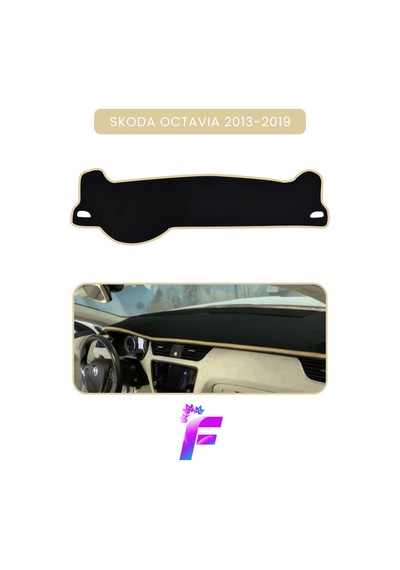 Skoda Octavia 2013-2019 Araca Özel Torpido Örtüsü Ön Göğüs Kılıfı Tam Koruma Tam Uyum A73