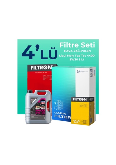 Filtron Dacia Duster 1.5 Dizel Filtre Bakım Seti Liqui Moly Motor Yağlı (2010-2013) 4 Lü -
