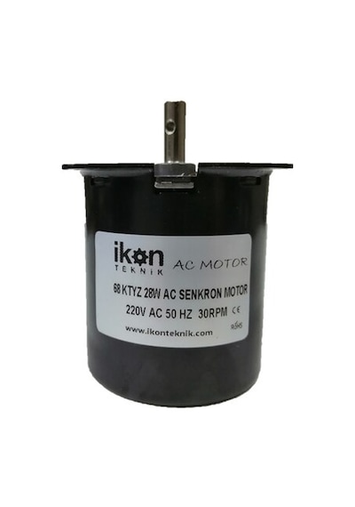 İkon Teknik AC SENKRON MOTOR 68 KTYZ 28 Watt 30 RPM 220 Volt