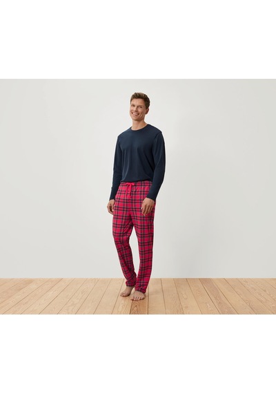 Tchibo Erkek Pijama, Mavi/kareli Mavi