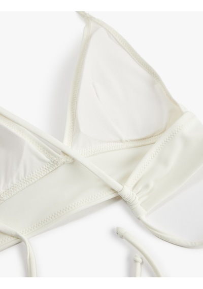Koton Çapraz Askılı Bralet Bikini Üstü Ekru 6sak10003mm