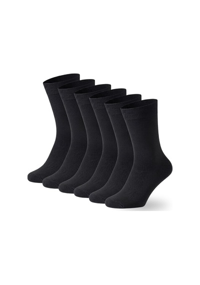 Socketta Erkek Dikişsiz 6'lı Siyah Pamuklu Esnek Yazlık Soket Çorap Premium Siyah