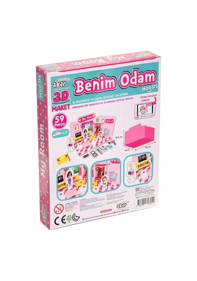 Mey İthalat Benim Odam Maket 3 Boyutlu Puzzle