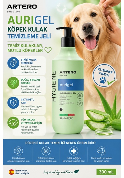 Aurigel Köpek Kulak Temizleme Jeli 300 Ml