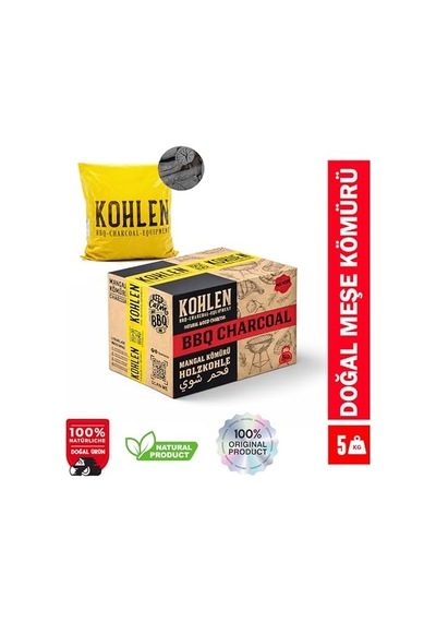 Kohlen Doğal Meşe Mangal Kömürü 5 Kğ- Bbq Özel Paket Diğer
