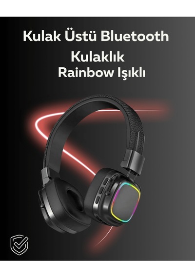 Rgb Işıklı Katlanabilir Bluetooth 5.3 Kulak Üstü Kulaklık -