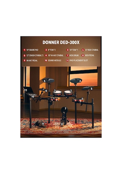 Donner Ded-300x Elektro Davul Seti