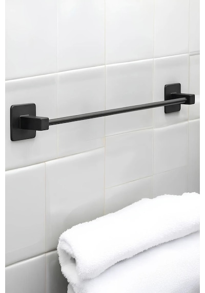 Bro Havluluk Yapışkanlı Metal Siyah Banyo Lavabo Mutfak Uzun Kağıt Bez Havlu Askısı Kağıtlık 39 Cm. Diğer