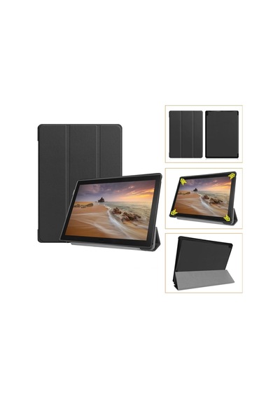 Lenovo Uyumlu Tab E10 10.1 Inch Tb-X104F Standlı Ultra Ince Deri Kılıf (393894088)