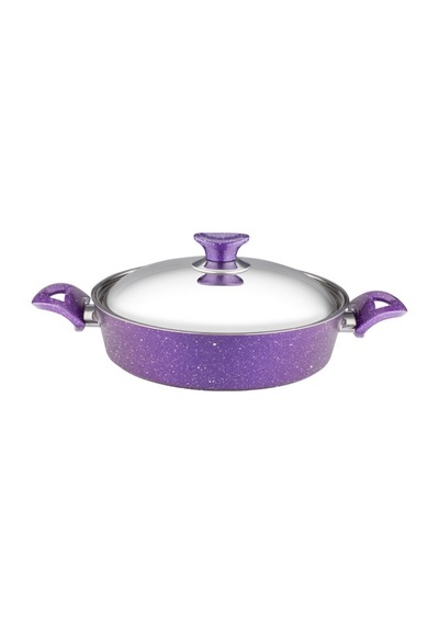 26 Cm Granit Karnıyarık & Pilav Tenceresi Çelik Kapak - Violet Violet