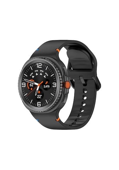 Adige Samsung Galaxy Uyumlu Watch 8 Ultra Kordon Kayış Silikon Dikiş Detaylı