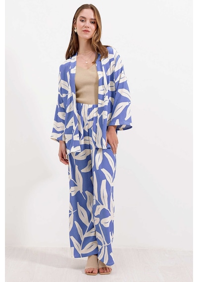 Bigdart Gabria Desenli Kimono Takım Mavi