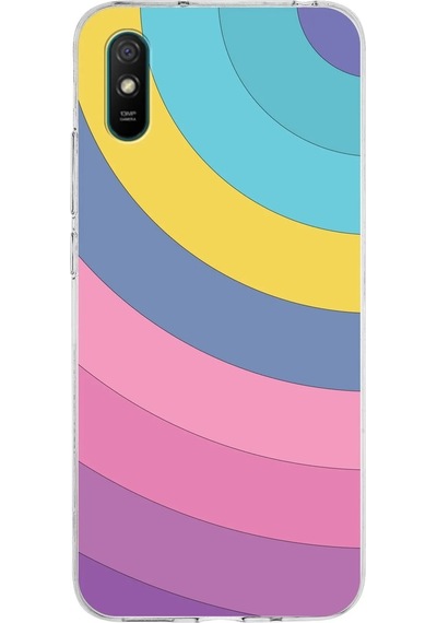Xiaomi Redmi 9a Uyumlu Kapak Renk Cümbüşü Tasarımlı Şeffaf Silikon Kılıf