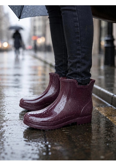Potin Kadın Yağmur Botu 36-40 Bordo