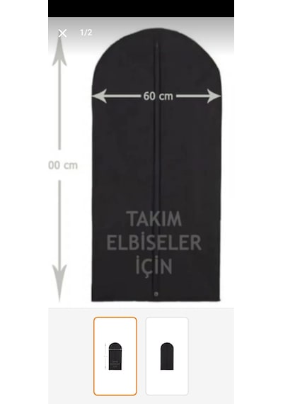 TAKIM ELBİSE KILIFI 10 ADET FERMUARLI GAMBOÇ Siyah