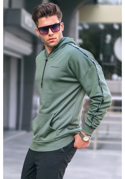 Madmext Madmext Haki Kapüşonlu Sweatshirt 4721-haki Haki