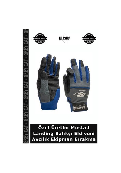 Grey Cat Özel Üretim Mustad Landing Balıkçı Eldiveni Avcılık Ekipman Bırakma Çok Renkli