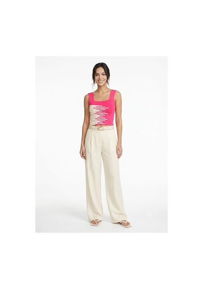 Onno Style Women Kare Yaka Kolsuz Askılı Kadın Bluz Pembe Renk