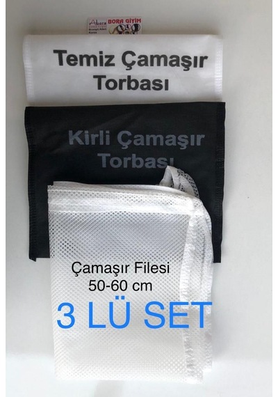 Asker Öğrenci Kirli - Temiz Ve Çamaşır Filesi 3 Lüt Set Çok Renkli