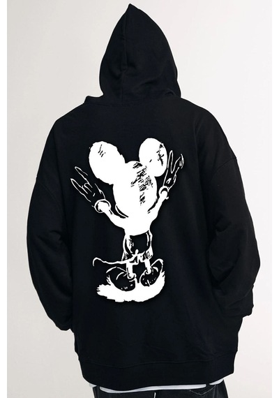 Uyguntarz Unisex Usual Suspect Sırt Baskılı Sweatshirt siyah