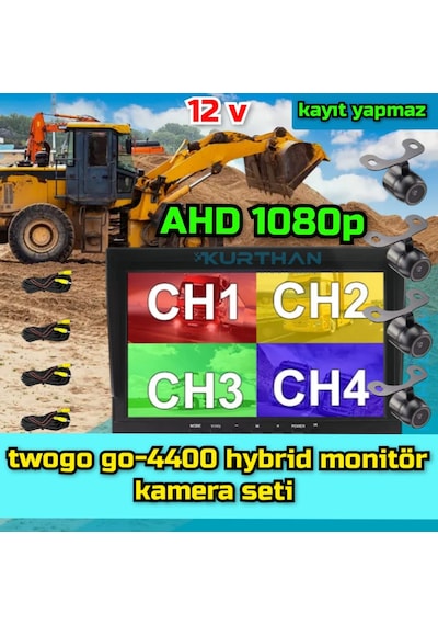 Tarımsal Araçlara 7'' Ekran 4 Ad 1080p Ahd Kamera -kayıtsız -12 V