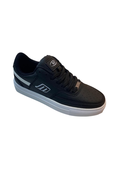 M.p. 232-1291 Zn Siyah-beyaz Cilt Sneaker Ayakkabı Siyah