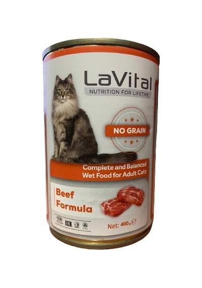 La Vital Sığır Etli Konserve Yetişkin Kedi Maması 400 G