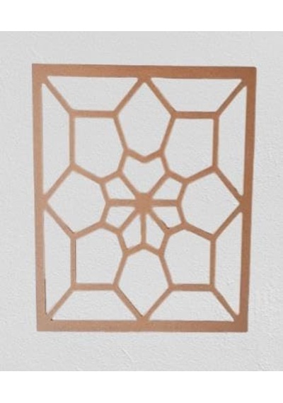 Hobi Adn 90230 Dekoratif Çerçeve Çiçek Motifli Ahşap Mdf Ham Cnc Kesim El Yapım